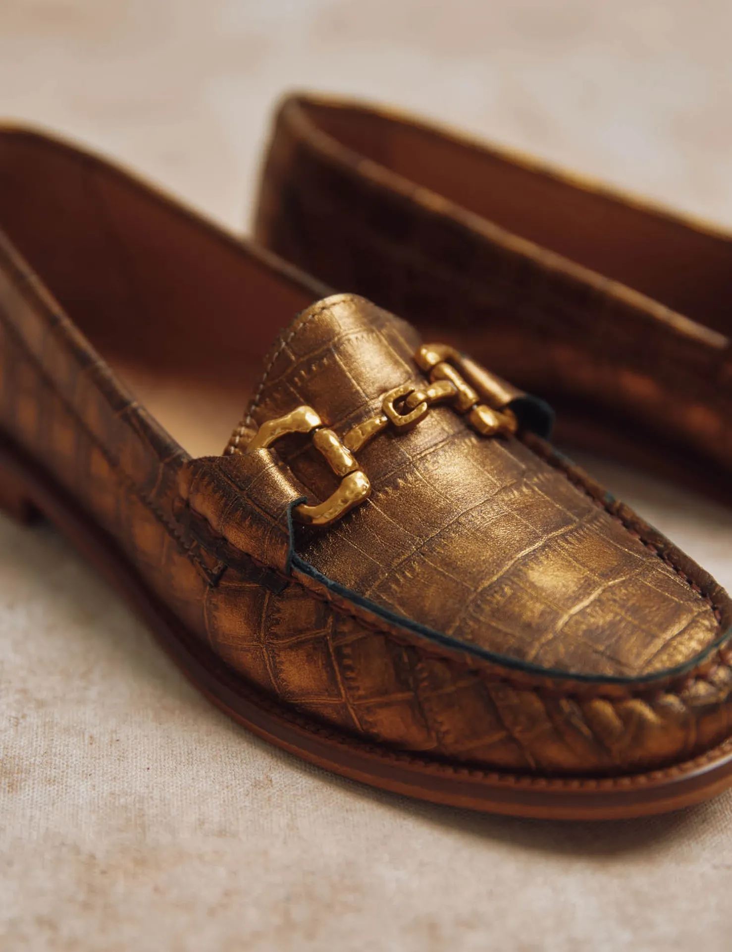 Penelope Chilvers Loafers*Ayr Metallic Croc Loafer