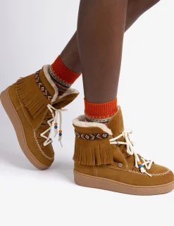 Penelope Chilvers Winter Boots | Wool & Shearling*Cabin Suede Wool-Lined Boot