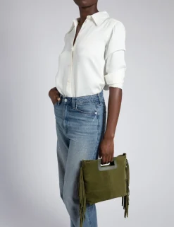 Penelope Chilvers Bags*Fringe Handy Suede Bag