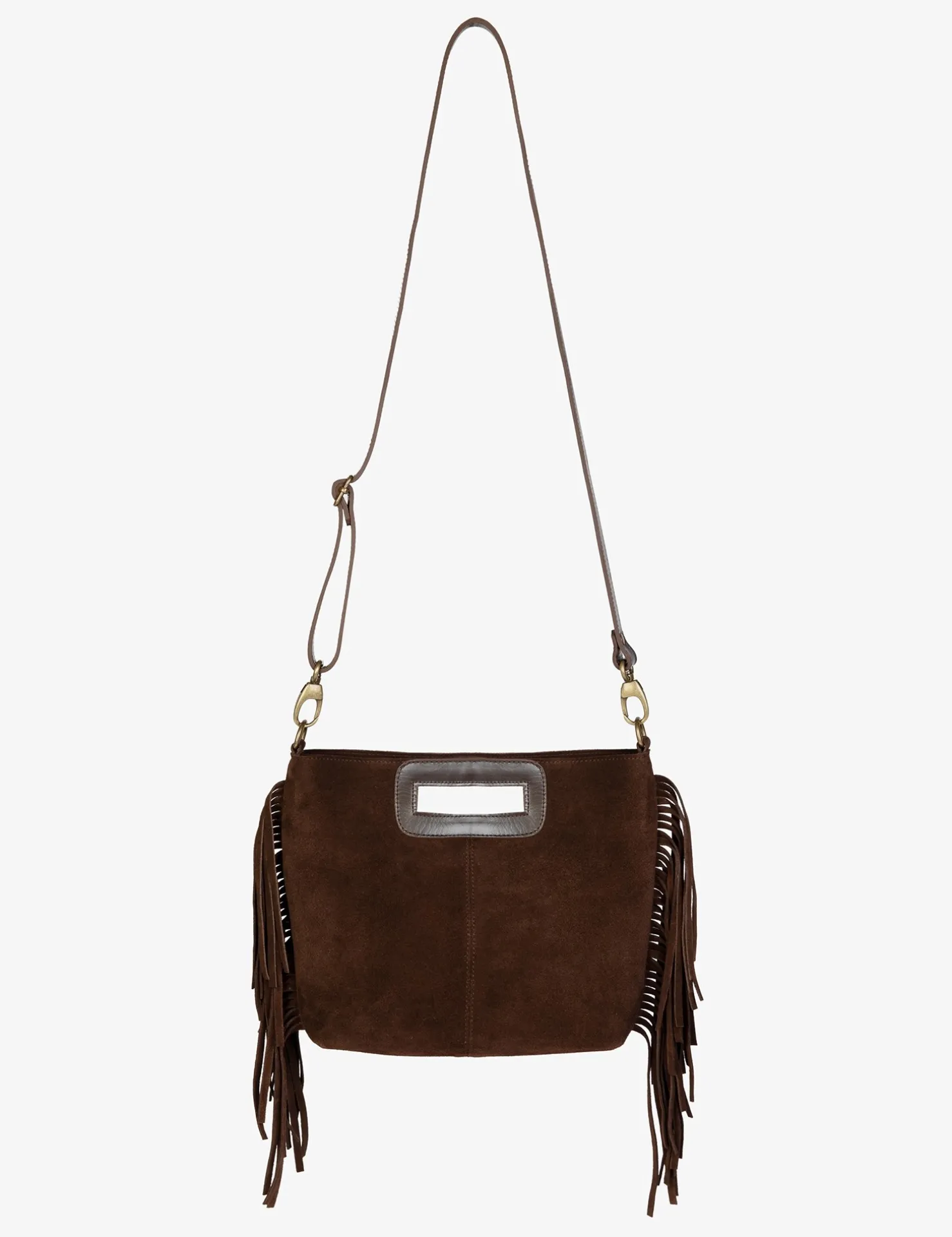 Penelope Chilvers Bags*Fringe Handy Suede Bag
