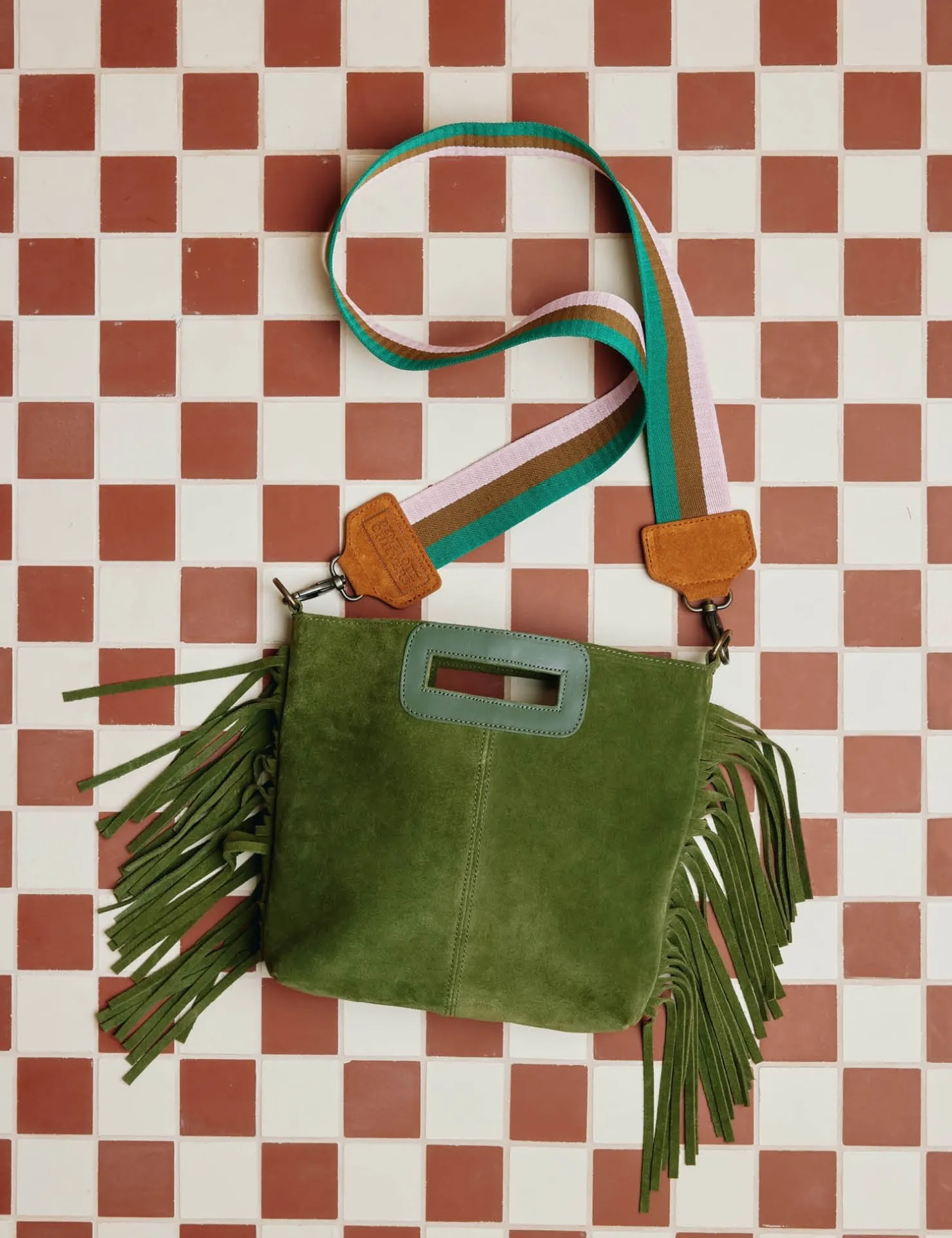 Penelope Chilvers Bags*Fringe Handy Suede Bag