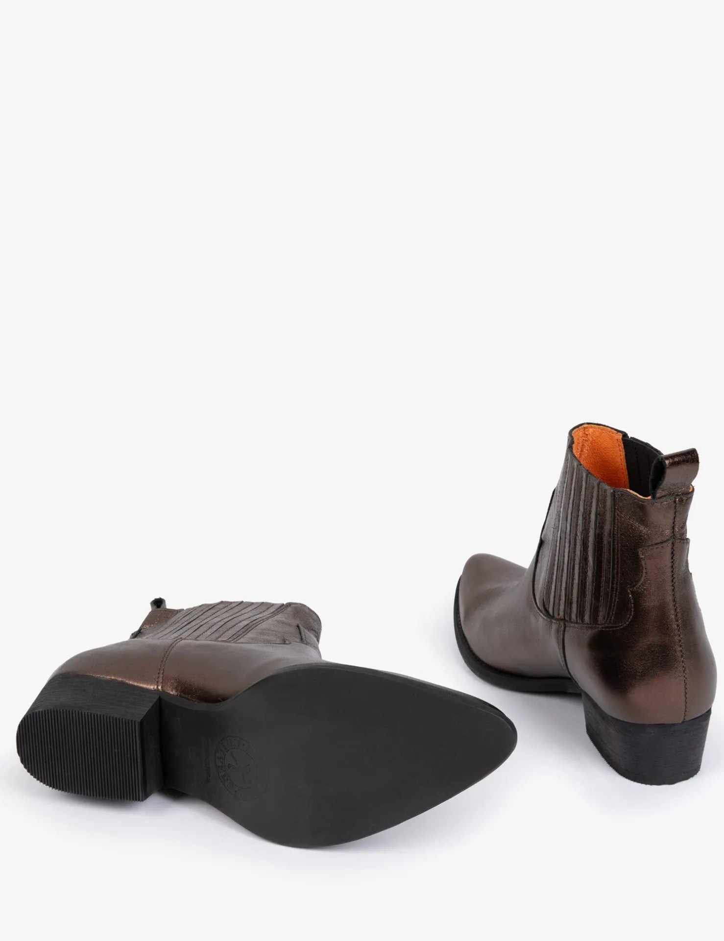 Penelope Chilvers Ankle Boots*Frontier Metallic Leather Boot