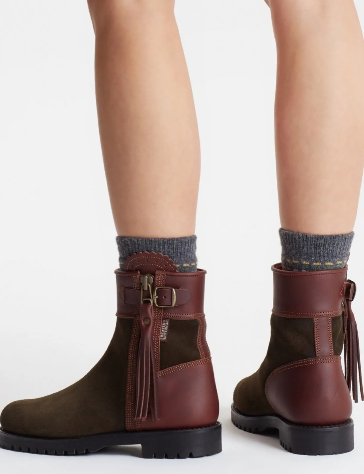 Penelope Chilvers Winter Boots | Goodyear Welt Boots*Inclement Cropped Tassel Boot