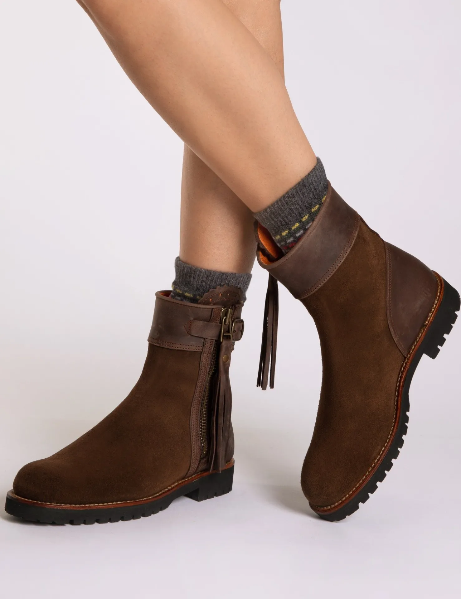 Penelope Chilvers Winter Boots | Goodyear Welt Boots*Inclement Cropped Tassel Boot