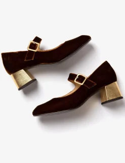 Penelope Chilvers Heeled Shoes | Mary Janes*Mid Mary Jane Velvet Shoe