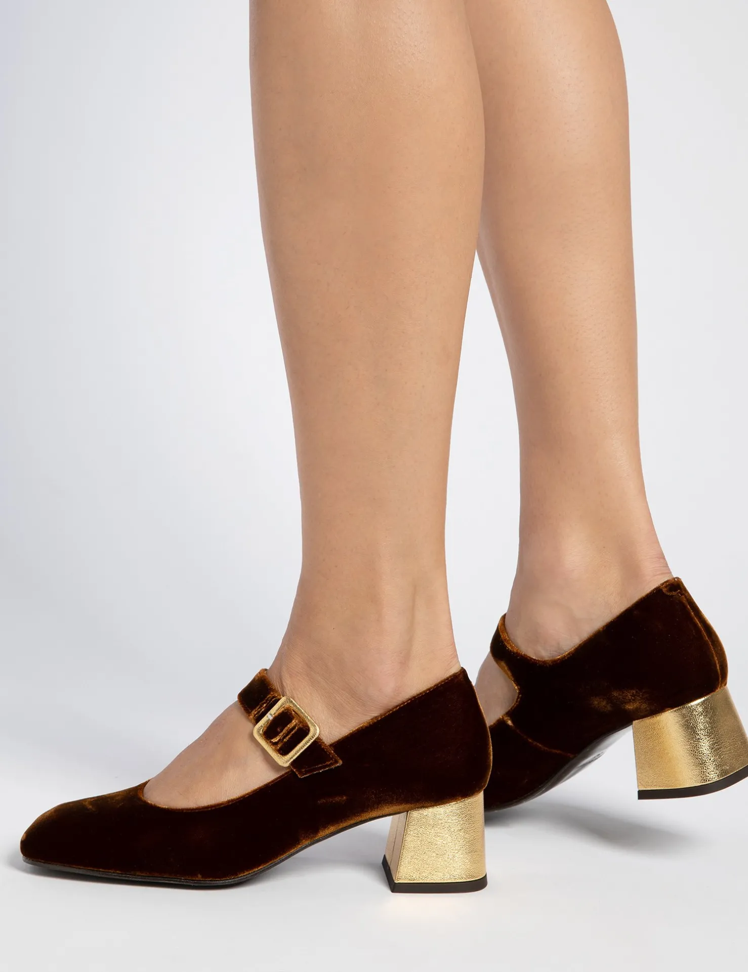 Penelope Chilvers Heeled Shoes | Mary Janes*Mid Mary Jane Velvet Shoe