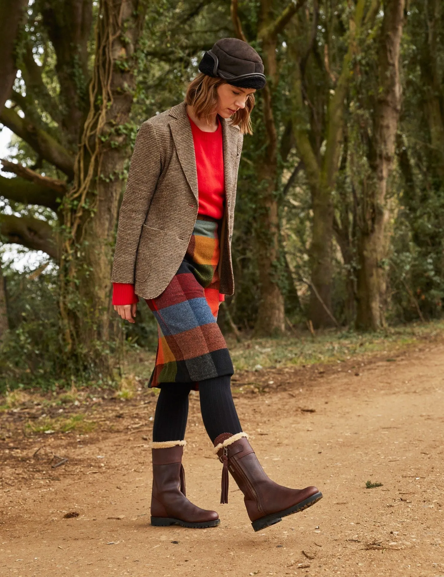 Penelope Chilvers Winter Boots | Wool & Shearling*Midcalf Lined Tassel Boot