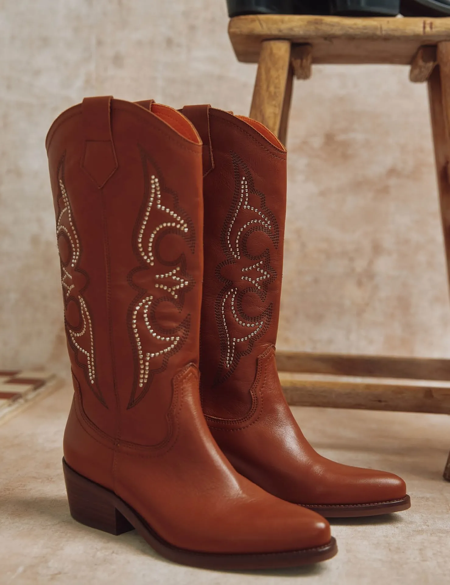 BOY Penelope Chilvers Heeled Boots | Cowboy Boots*Silvestre Stud Cowboy Boot