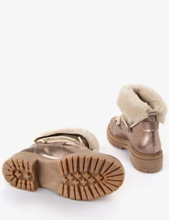 Penelope Chilvers Winter Boots | Wool & Shearling*Stornoway Metallic Shearling-Lined Boot